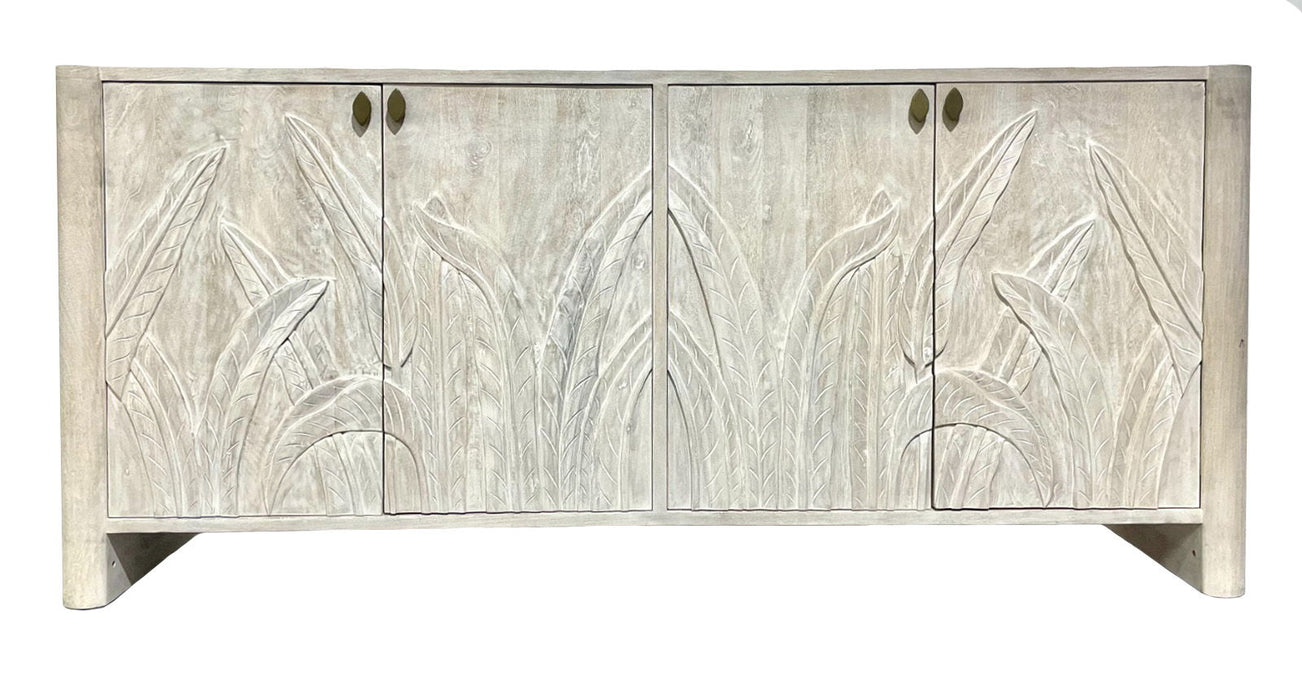 Ledro - Wood 4 Door Buffet - White Wash