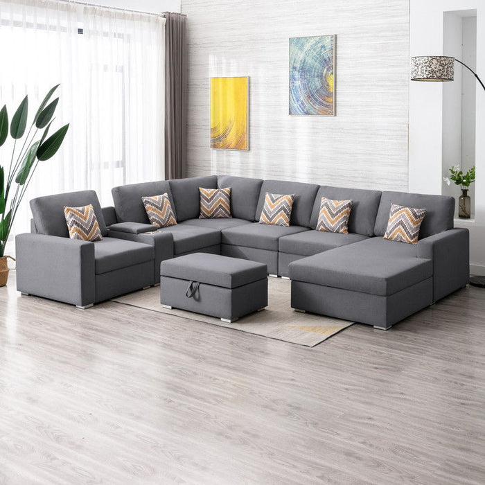 Nolan - 8 Piece Sectional Sofa With Interchangeable Legs