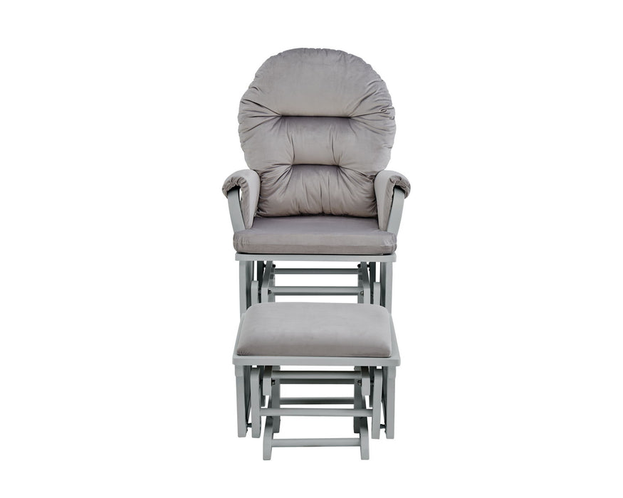 Madison - Glider And Ottoman - Gray