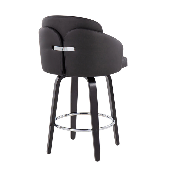 Dahlia - Contemporary Counter Stool Round Footrest (Set of 2)