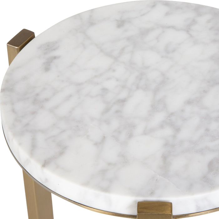 Pietra - Carrara Marble Drink Table - Bronze