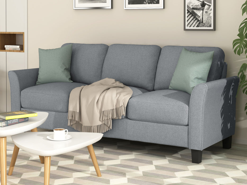 3 Seat Sofa Living Room Linen Fabric Sofa