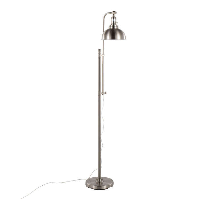 Emery - Industrial Floor Lamp - Nickel