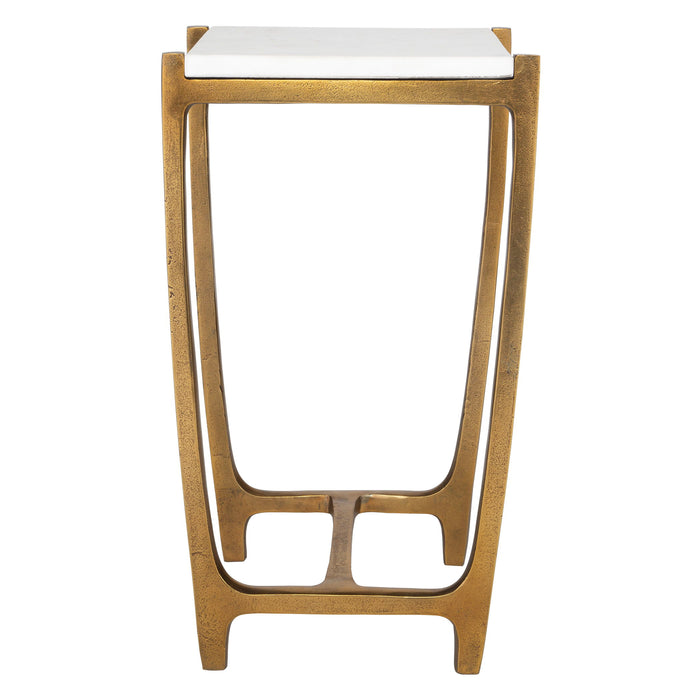 Affinity - White Marble Accent Table