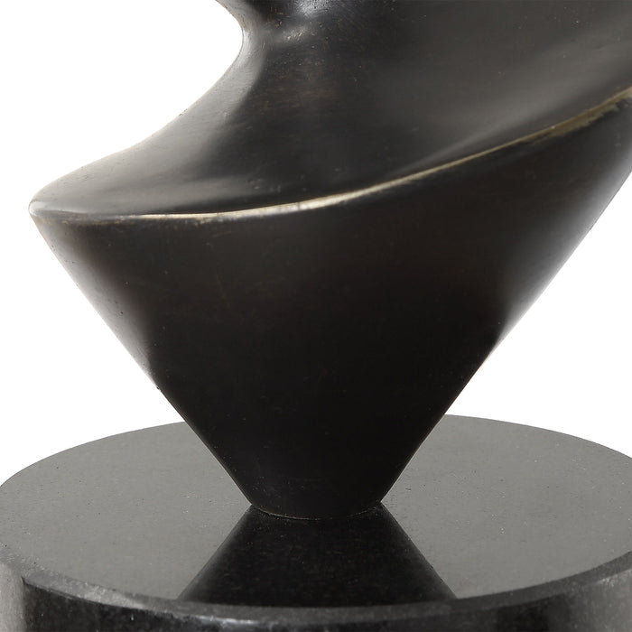 All Twisted - Bronze Sculpture - Black