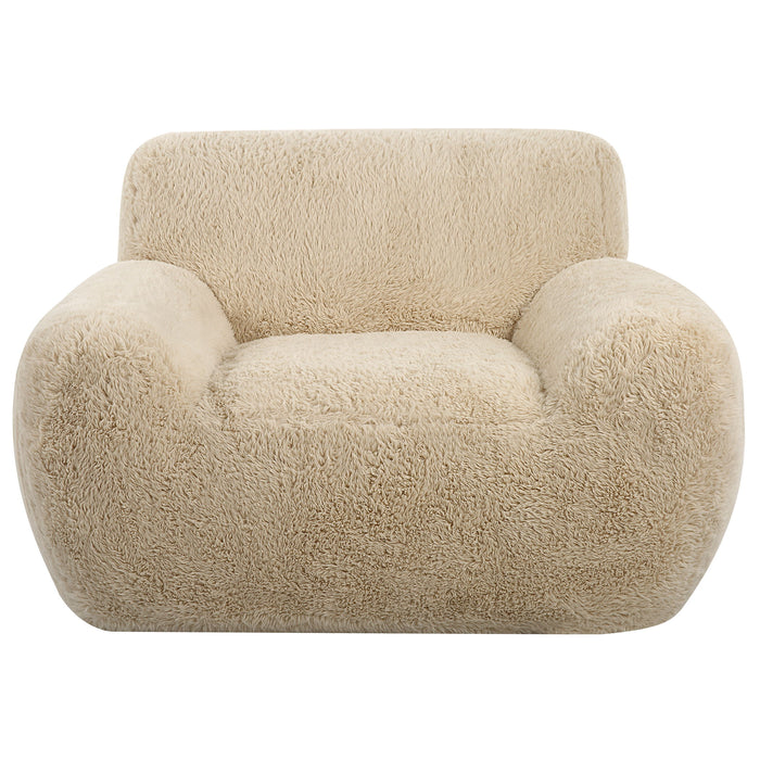 Abide - Sheepskin Accent Chair - Beige