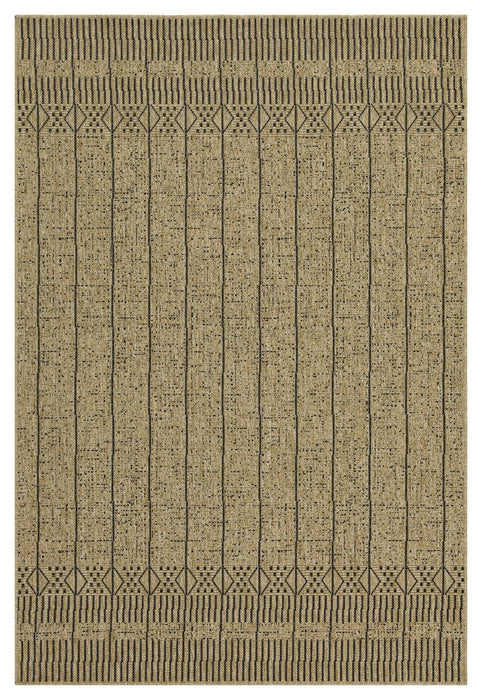 Earth - 7'10" X 10'3" Polypropylene, Indoor, Outdoor Area Rug - Jute / Black