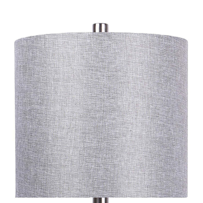 Gemma - Contemporary Table Lamp (Set of 2) - Nickel / Gray