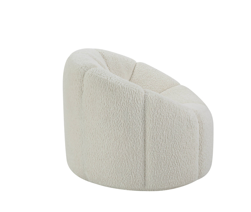 Osmash - Teddy Sherpa Chair With Swivel - White