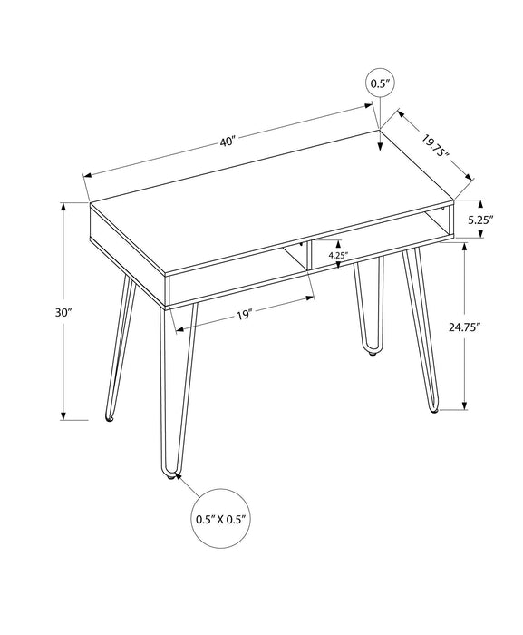 Computer Desk, Home Office, Laptop, Left And Right Set-Up, Storage Drawers, Work, Contemporary, Modern