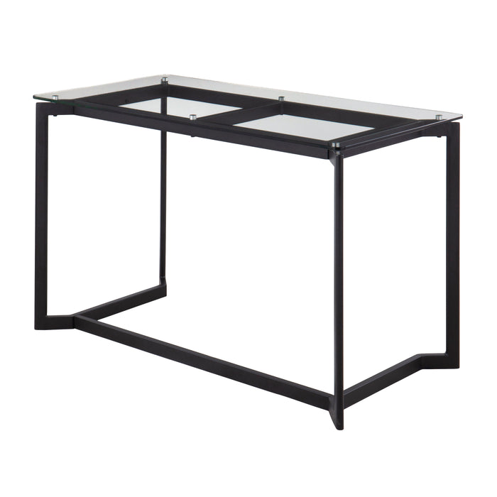 Masters - Modern Office Desk - Black / Clear