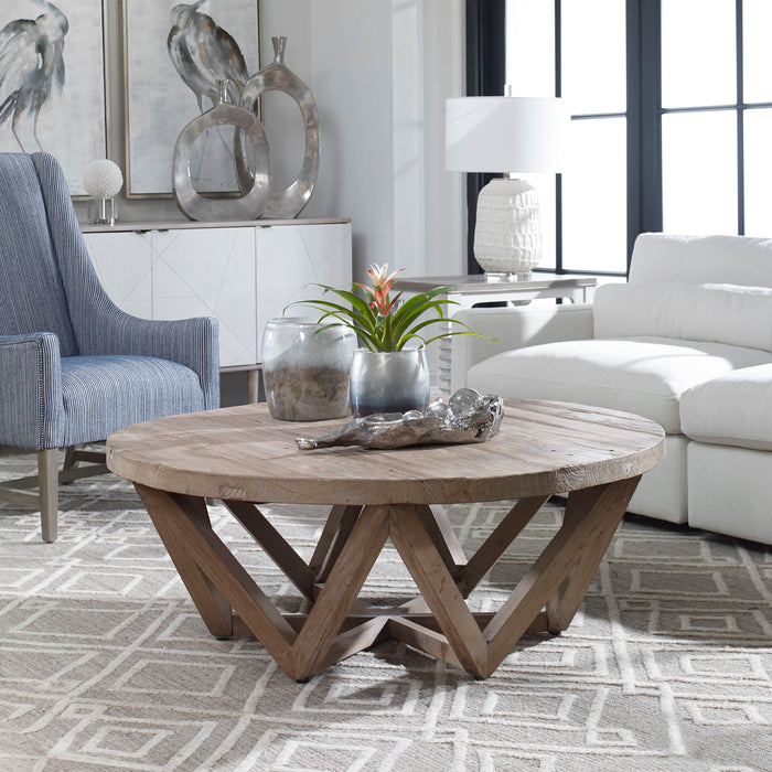 Kendry - Reclaimed Wood Coffee Table - Light Brown