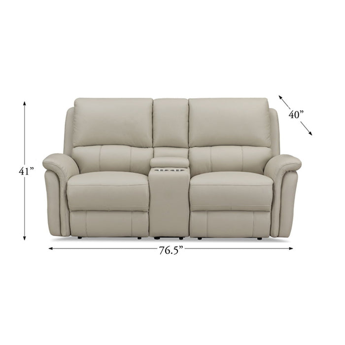 Erindale - Power Headrest Zero Gravity Reclining Loveseat With Console - Off White