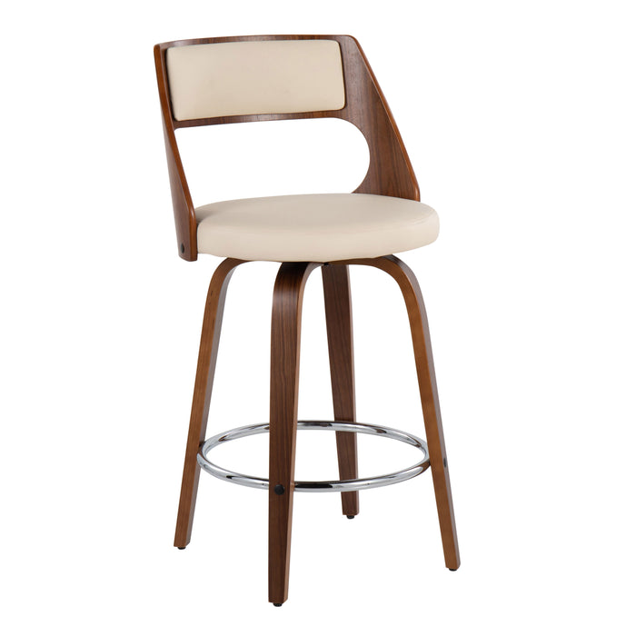 Cecina - Mid Century Modern Counter Stool With Swivel (Set of 2)