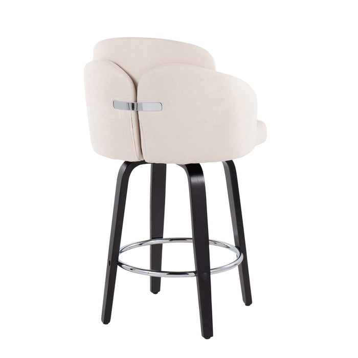 Dahlia - Contemporary Counter Stool Round Footrest (Set of 2)