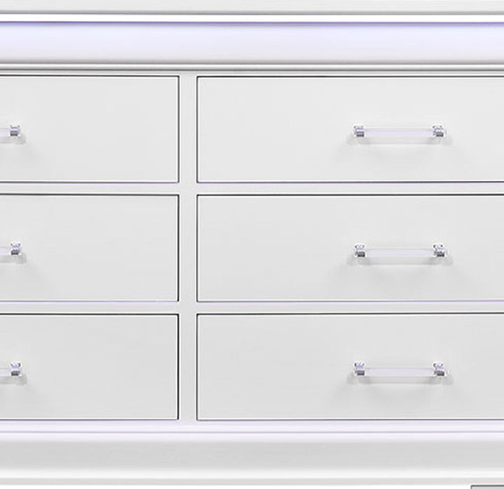 Charlston - Dresser With LED - White