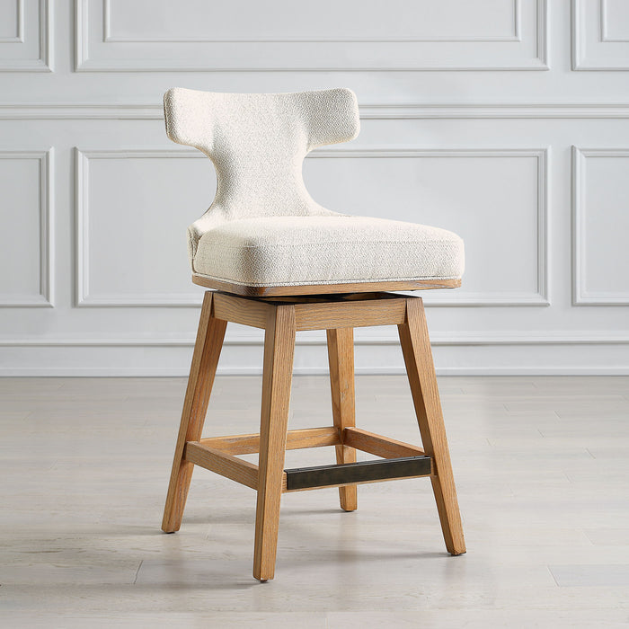 Klismos - Fabric Counter Stool - Off-White