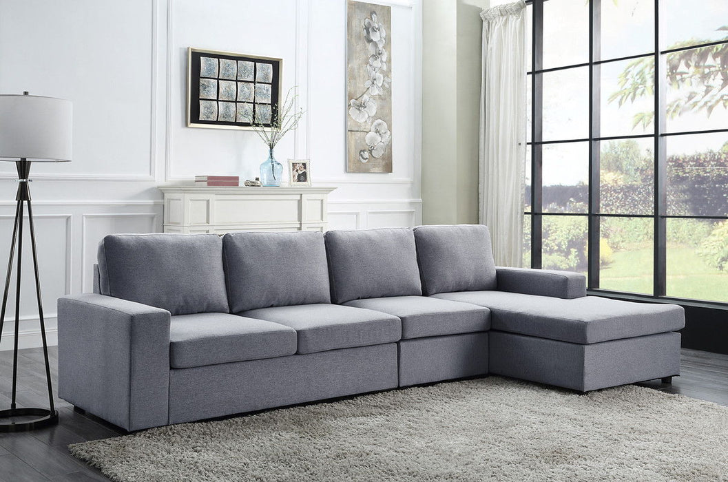 Dunlin - Linen Reversible Modular Sectional Sofa Chaise