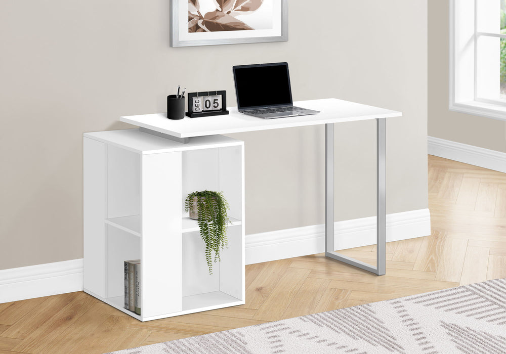 Computer Desk, Home Office, Left, Right Set-Up, Storage Shelves, Work, Laptop, Contemporary, Modern