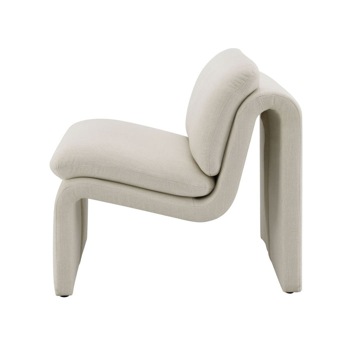 Jaeda - Innovative EleganceAccent Chair In Curved Shape - Beige