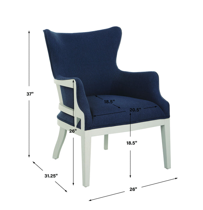 Gordonston - Blue Fabric Accent Chair