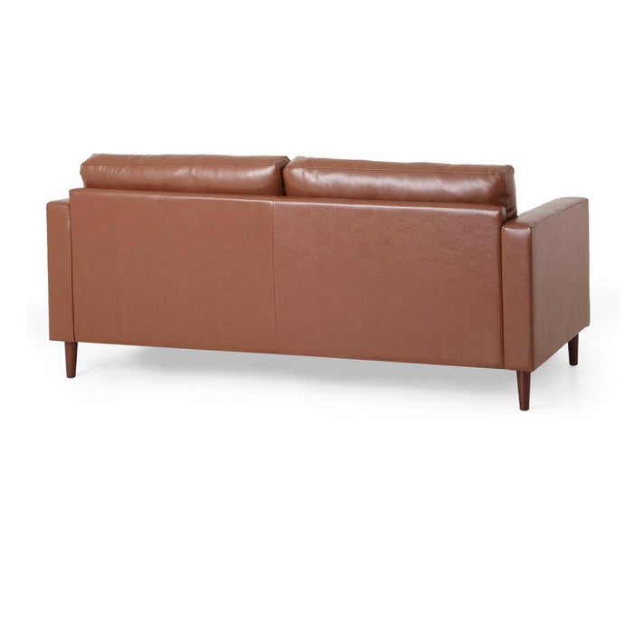 Modern Comfy 3 Seat Sofa With Wooden Legs, For Living Room And Study