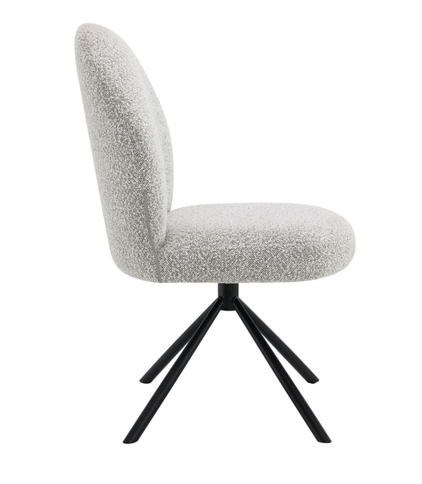 Lawton - Boucle Side Chair With Swivel (Set of 2) - Gray