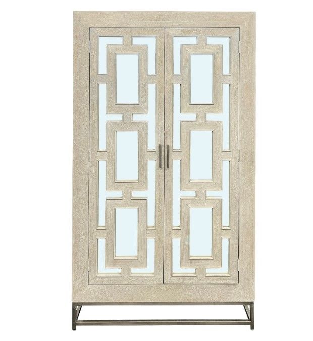 Adina - Mango Wood Tall Cabinet - White