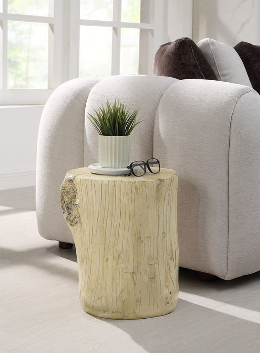 Gene - Fiber Concrete Accent Table - Brown