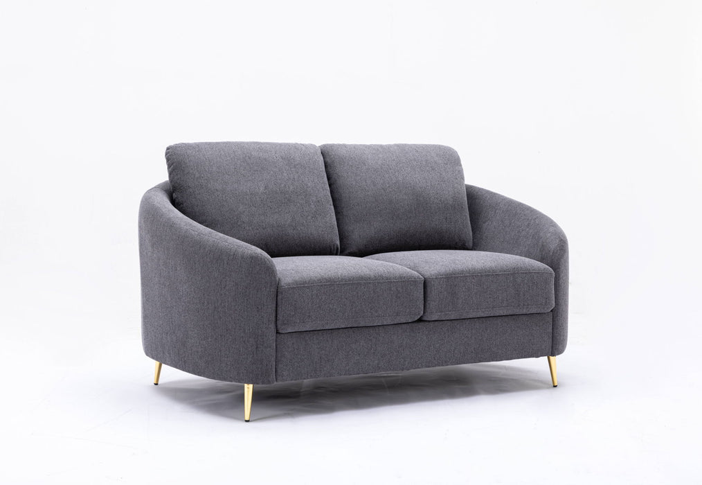 Yuina - Linen Loveseat - Gray