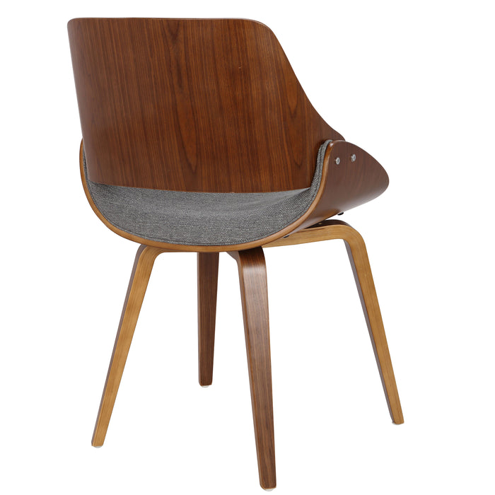 Fabrizzi - Mid-Century Modern Dining / Chair (Set of 2) - Walnut / Gray