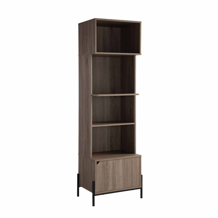 Bakers Rack, Kitchen Display Storage Cabinet - Dark Taupe