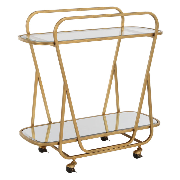 Swain - Brass Serving Cart