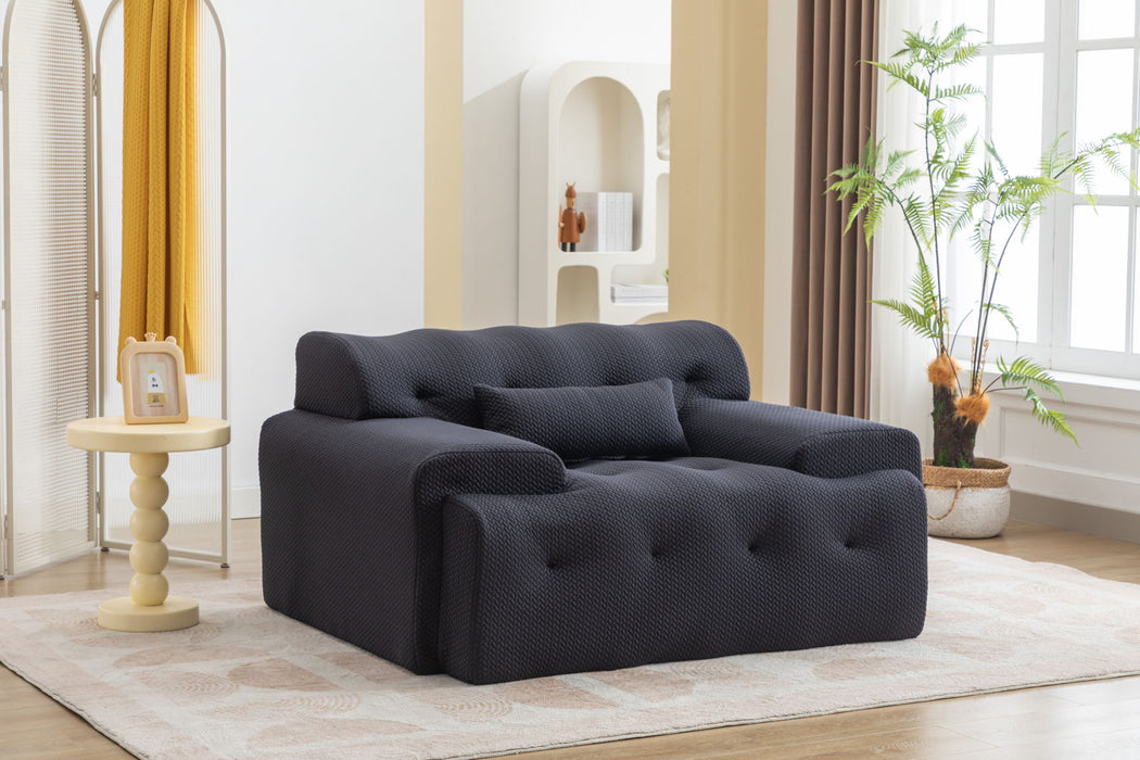 Large Size 1 Seater Sofa, Pure Foam Comfy Sofa Couch, Modern Lounge Sofa For Living Room, Apartment