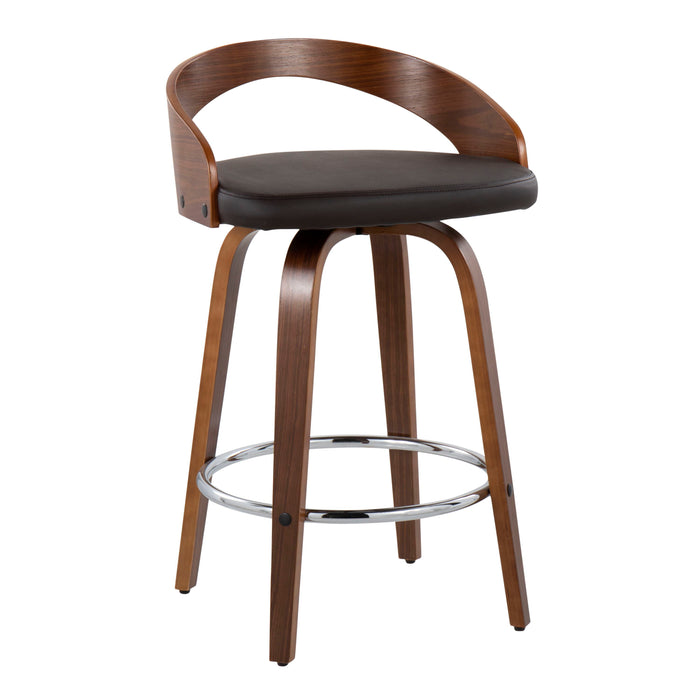 Grotto - Mid-Century Modern, Counter Stool With Swivel (Set of 2)