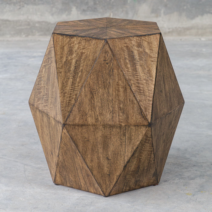 Volker - Honey Geometric Accent Table