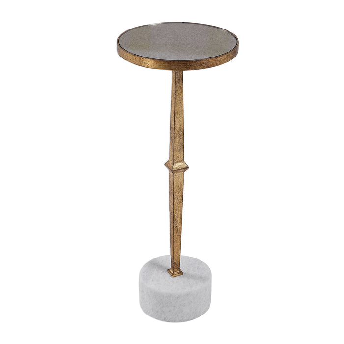 Miriam - Round Accent Table - Gold