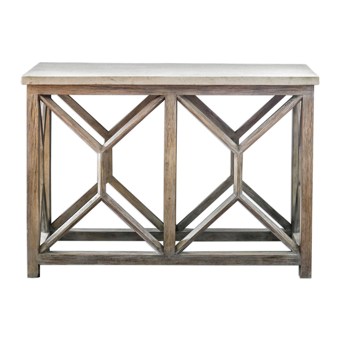 Catali - Stone Console Table - Ivory