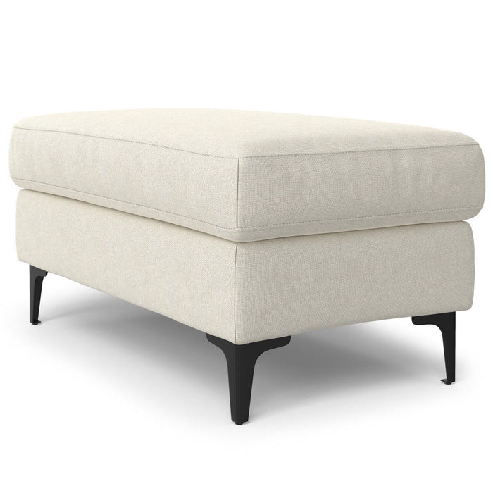 Ava - Mid Century Ottoman - Cream