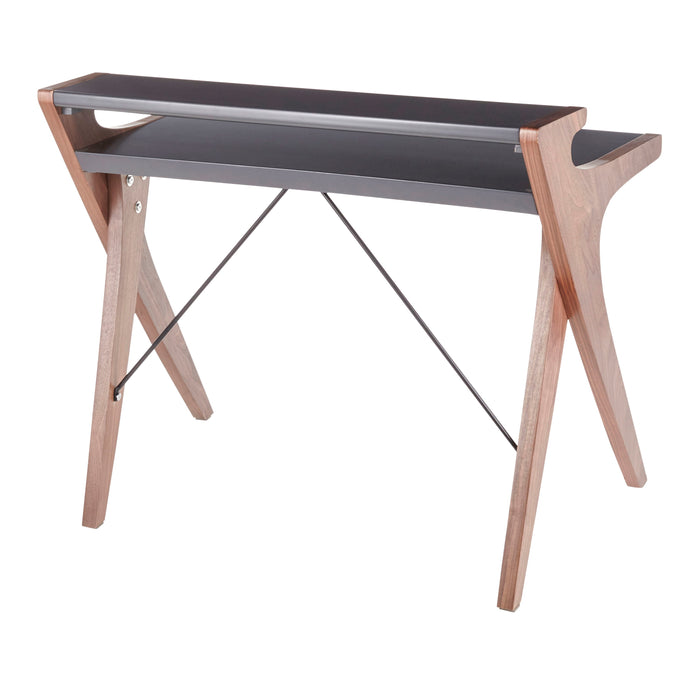 Archer - Contemporary Desk - Walnut / Gray