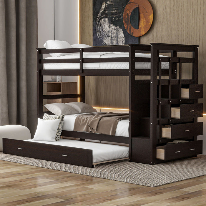 Bunk Bed With Trundle And Staircase