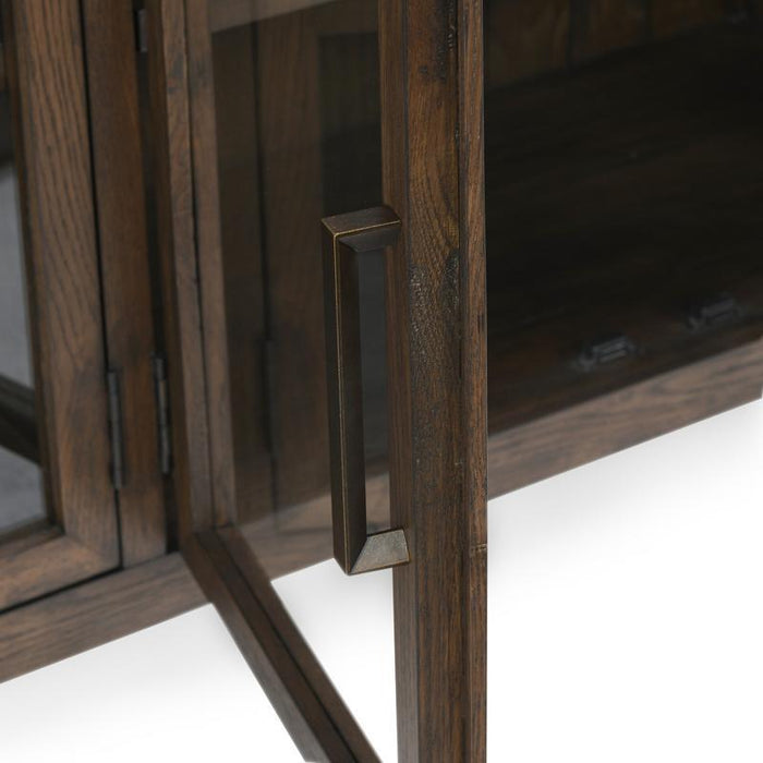 Troy - Reclaimed Oak 4 Door Buffet - Suede Brown