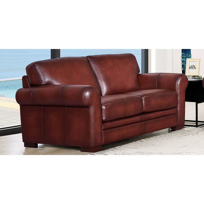 Brookfield - Waxy Pull Up Leather Loveseat - Mocha