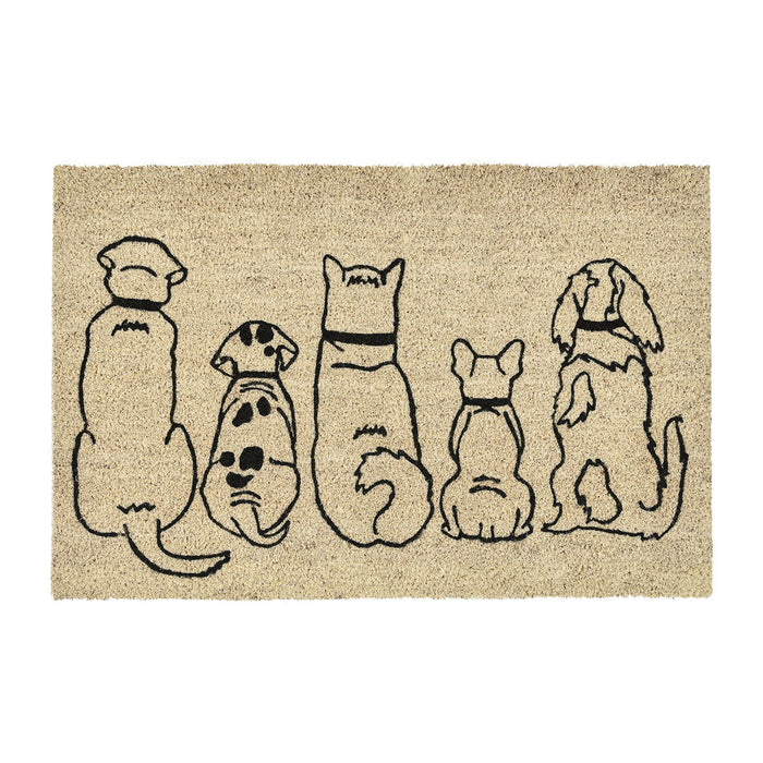 Doormats - Pup Club Doormat - Black/Sand