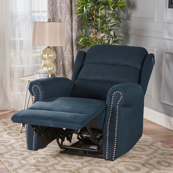 Power Recliner Chair - Navy Blue