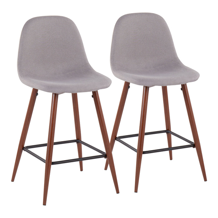 Pebble - Mid Century Modern Counter Stool (Set of 2)