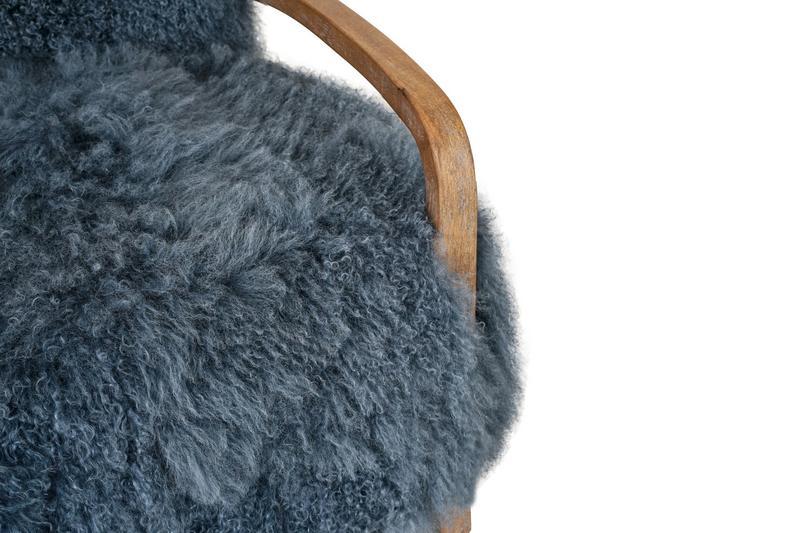 Kibo - Accent Chair - Blue Fur