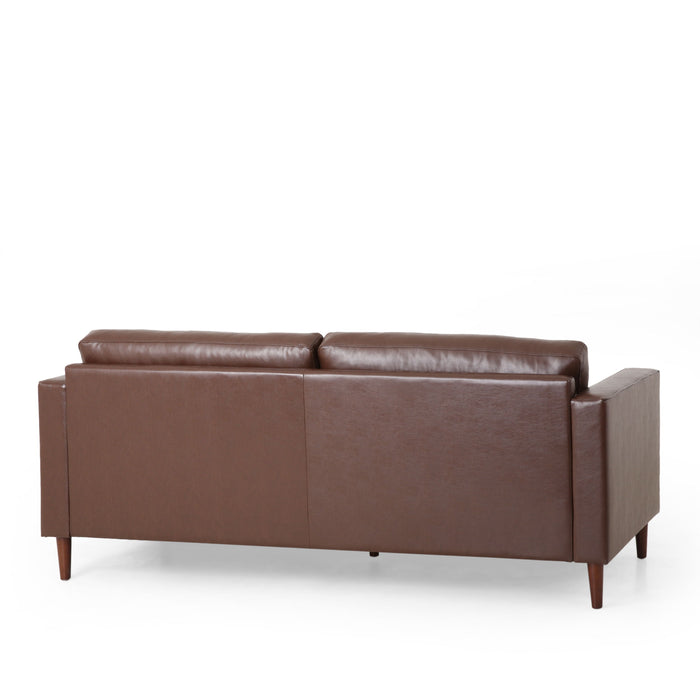 Modern Comfy 3 Seat Sofa With Wooden Legs, For Living Room And Study