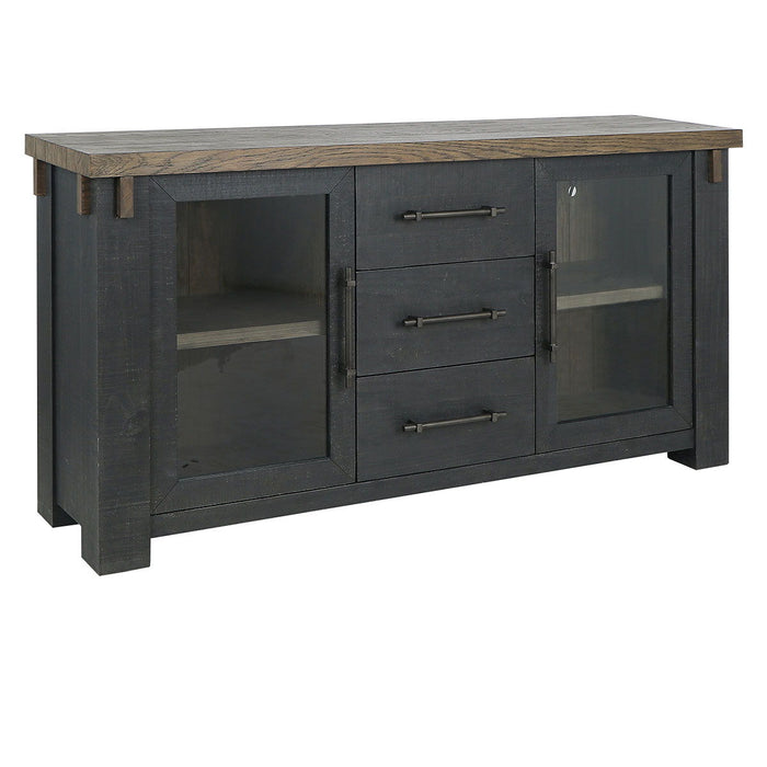 Duncan - 3 Drawer 2 Door Buffet - Driftwood Black