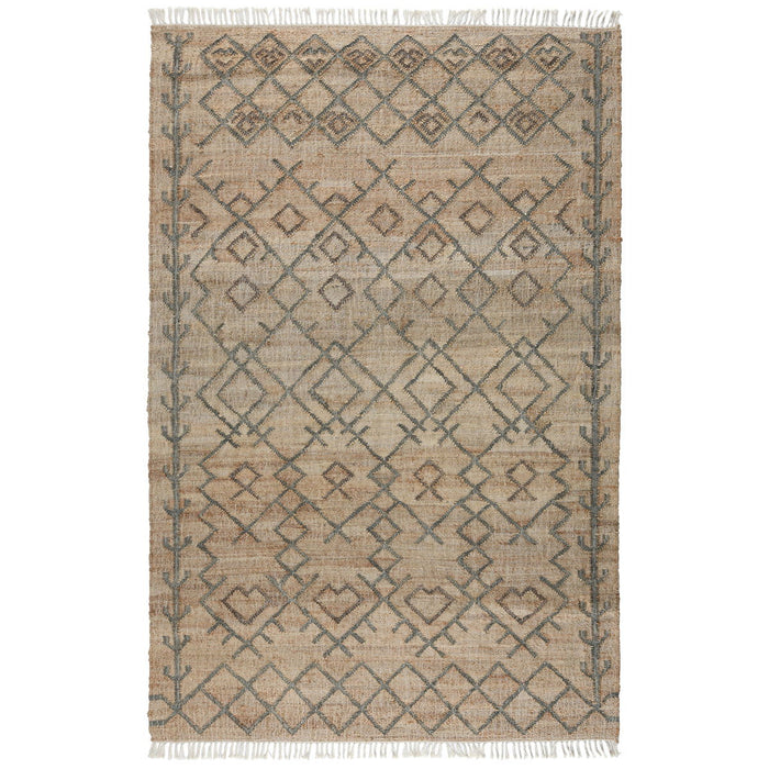 Natural Fiber - 1' x 1' Accona Rug - Natural/Sage